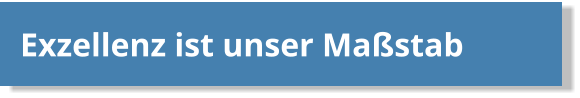Exzellenz ist unser Maßstab